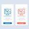 Medical, Hospital, Heart, Heartbeat  Blue and Red Download and Buy Now web Widget Card Template