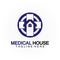 Medical house healthcare logo vector design template