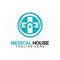 Medical house healthcare logo vector design template