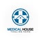 Medical house healthcare logo vector design template