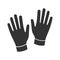 Medical or household gloves glyph icon
