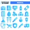 Medical icons in solid blue style for any projects