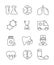 Medical icons. Surgery anatomy doctors disease vector healthcare vector line symbols