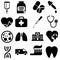 Medical icons Vector set. ambulance illustration symbol collection. For web