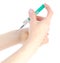 Medical individual syringe in hands