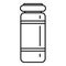 Medical injection jar icon, outline style