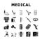 Medical Instrument And Equipment Icons Set Vector