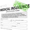 Medical insurance application form with green approved stamp