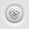 Medical Insurance Icon. Grey Button Design