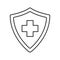 Medical insurance linear icon