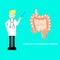 Medical internal organs body part nervous system anatomy surgery large intestine,small intestine health care with doctor