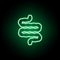 Medical, intestines icon in neon style. Element of medicine illustration. Signs and symbols icon can be used for web, logo, mobile