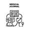 Medical Journal Vector Black Illustrations