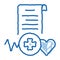 medical license doodle icon hand drawn illustration