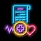 medical license neon glow icon illustration