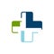 medical logo design. health care logo. pharmacy healthcare vector template illustration