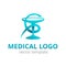 Medical logo modern abstract emblem