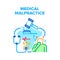 Medical Malpractice Error Vector Concept Color