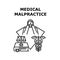 Medical malpractice icon vector illustration