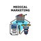 Medical marketing icon vector illustration