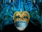 Medical Mask fairy. eye flu strain Coronavirus 2019-nCov novel coronavirus concept Venetian face masks carnival Venice