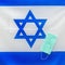 Medical mask on Israel flag.