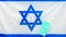 Medical mask on Israel flag.