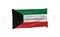 Medical mask with Kuwait flag pattern on white background, for corona or covid-19 virus ,safety breathing masks for virus