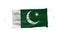 Medical mask with  Pakistan flag pattern on white background, for corona or covid-19 virus ,safety breathing masks for virus