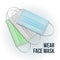 Medical mask. Protective face mask for breath safety