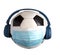 Medical masked soccer ball