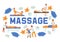 Medical massage people poses set of banners vector illustration. Osteopaths performing treatment manipulations or