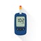 Medical measuring device icon, testing blood glucose vector