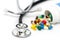 Medical, medicine stethoscope and pills on white background.