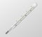 Medical mercury thermometer on white background. Realistic temperature diagnostic measurement instrument isolated