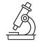 Medical microscope icon, outline style