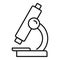 Medical microscope icon, outline style