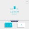 medical mobile phone vector logo design illustration