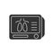 Medical monitor glyph icon