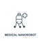 Medical Nanorobot icon. Monochrome simple Artificial Intelligence icon for templates, web design and infographics