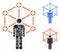 Medical network administrator Mosaic Icon of Round Dots