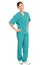 Medical nurse isolated in full body length