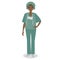 Medical nurse isolated on white background. Vector image