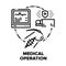 Medical Operation Patient Vector Concept Black Illustration