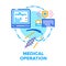 Medical Operation Patient Vector Concept Color flat