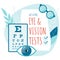 Medical Ophthalmologist Eyesight Check-Up concept. Eye and vision tests.