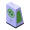 Medical oxygen concentrator icon isometric vector. Home tank