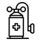 Medical oxygen tank icon outline vector. Concentrator equipment