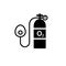Medical oxygen tank silhouette icon. Clipart image