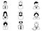 Medical people icons